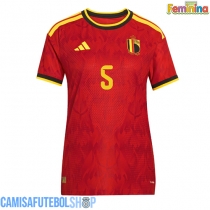Camisa de time de futebol Bélgica Maxim De Cuyper #5 Replicas 1º Equipamento Feminina Mundo 2026 Manga Curta